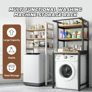 MOOM 3 Floors Bathroom Shelving 184CM Waterproof And Rustproof Large Capacity Strong Load-Bearing