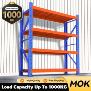 MOK Rak Besi Bertingkat 150*60*200cm/800KG Boltless Rack Height Adjustment Freely DIY Assembly